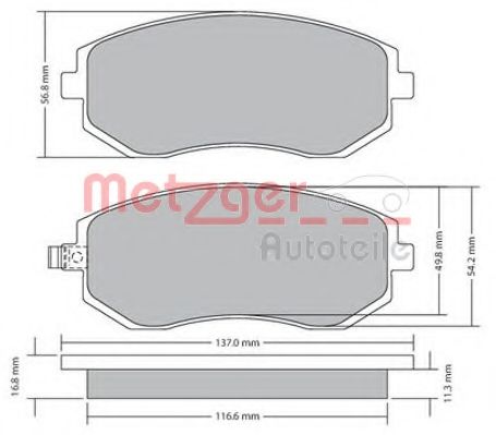 Тормозные колодки METZGER 1170275