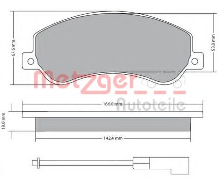 Тормозные колодки METZGER 1170290