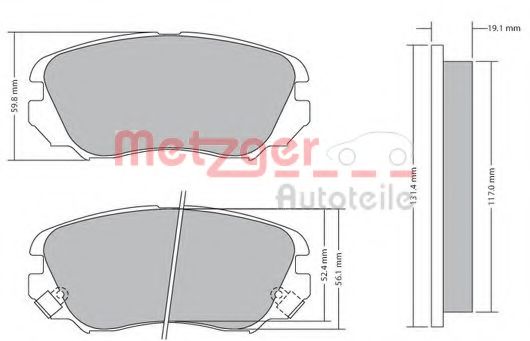 Тормозные колодки METZGER 1170291