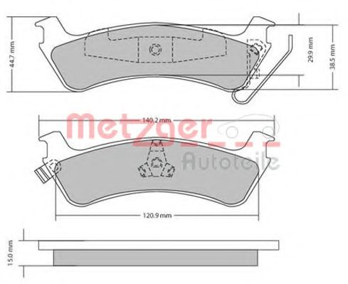Тормозные колодки METZGER 1170306