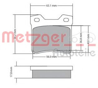 Тормозные колодки METZGER 1170310