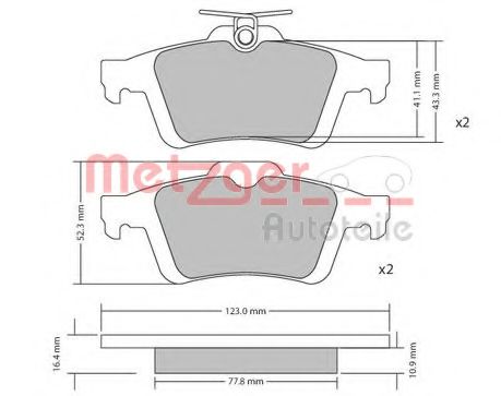 Тормозные колодки METZGER 1170343