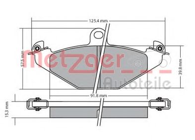 Тормозные колодки METZGER 1170362