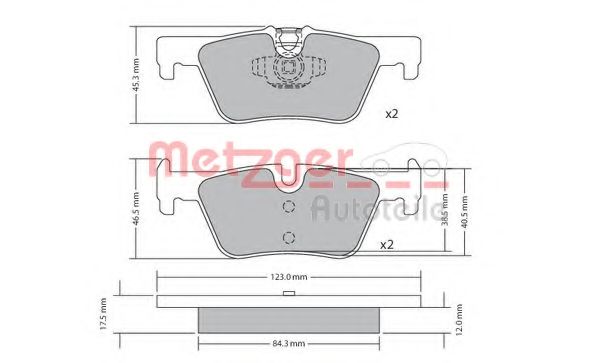 Тормозные колодки METZGER 1170368