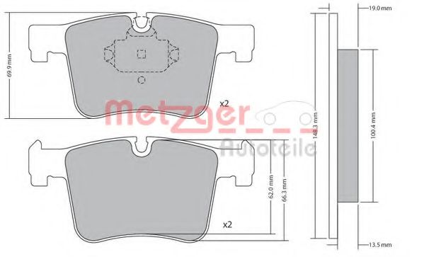 Тормозные колодки METZGER 1170469