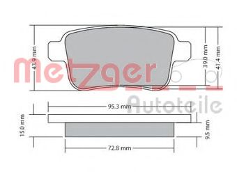 Тормозные колодки METZGER 1170471