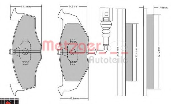 Тормозные колодки METZGER 1170479