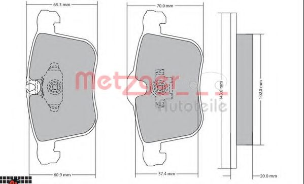 Тормозные колодки METZGER 1170481