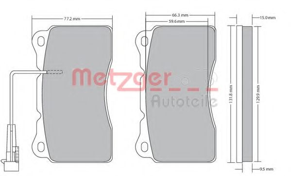 Тормозные колодки METZGER 1170496