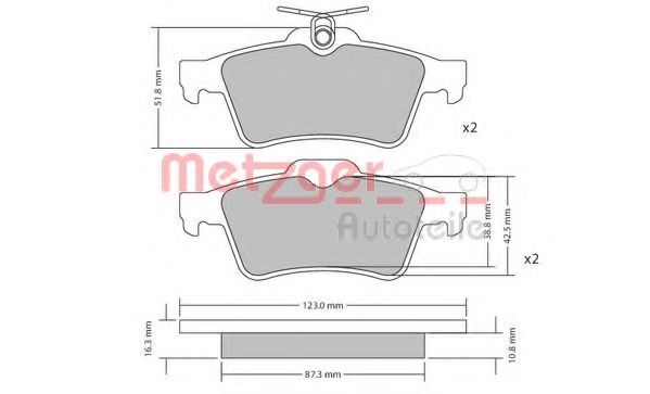Тормозные колодки METZGER 1170503