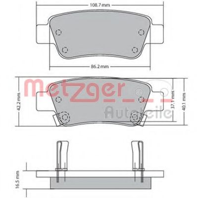 Тормозные колодки METZGER 1170508