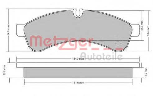 Тормозные колодки METZGER 1170544