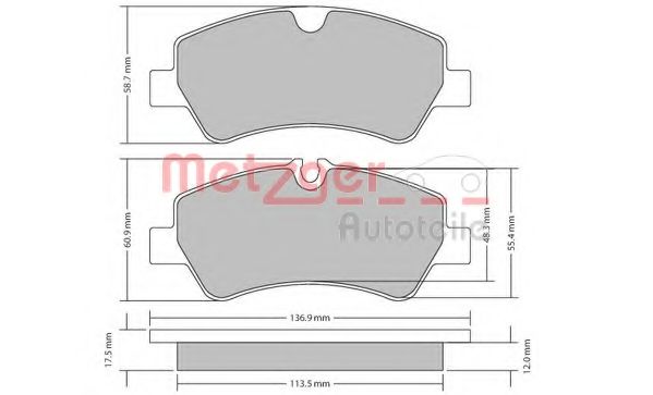 Тормозные колодки METZGER 1170545