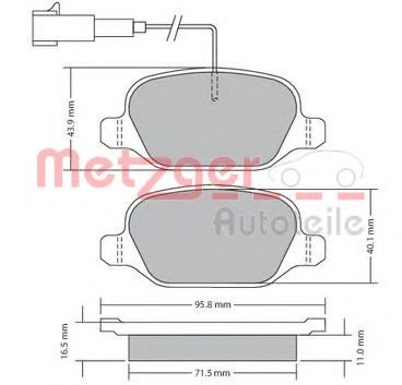 Тормозные колодки METZGER 1170555