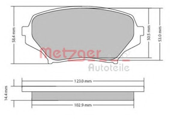 Тормозные колодки METZGER 1170589