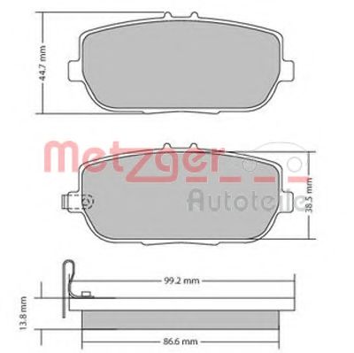 Тормозные колодки METZGER 1170617
