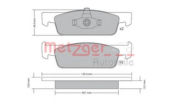 Тормозные колодки METZGER 1170621