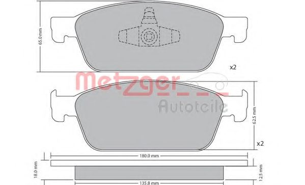 Тормозные колодки METZGER 1170689