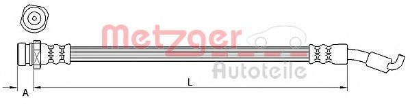 Тормозной шланг METZGER 4111440