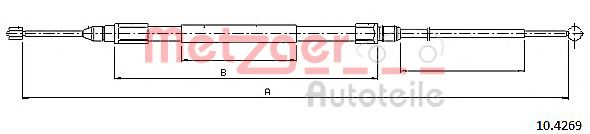 Трос ручного тормоза METZGER 10.4269