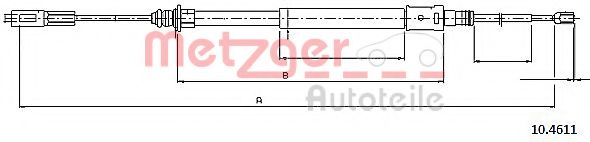 Трос ручного тормоза METZGER 10.4611