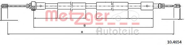Трос ручного тормоза METZGER 10.4654