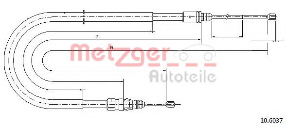 Трос ручного тормоза METZGER 10.6037
