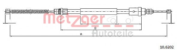 Трос ручного тормоза METZGER 10.6202