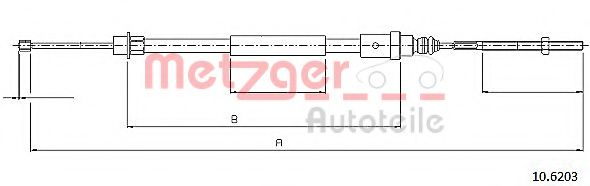 Трос ручного тормоза METZGER 10.6203