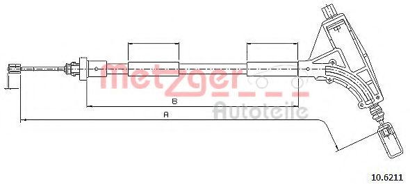 Трос ручного тормоза METZGER 10.6211