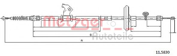 Трос ручного тормоза METZGER 11.5830