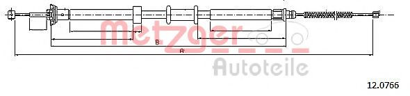 Трос ручного тормоза METZGER 12.0766