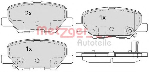 Тормозные колодки METZGER 1170790