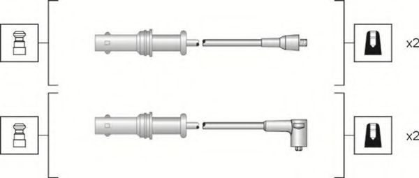Комплект проводов зажигания MAGNETI MARELLI 941318111152 Комплект проводов зажигания MAGNETI MARELLI 941318111152