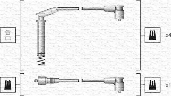 Комплект проводов зажигания MAGNETI MARELLI 941318111154 Комплект проводов зажигания MAGNETI MARELLI 941318111154