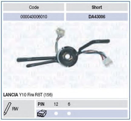 Под рулевой переключатель MAGNETI MARELLI 000043006010