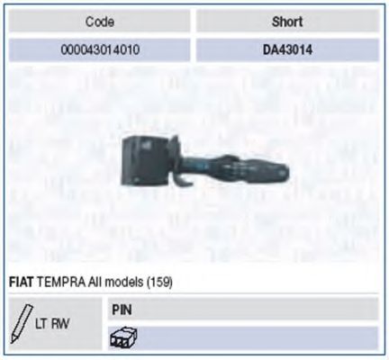 Под рулевой переключатель MAGNETI MARELLI 000043014010