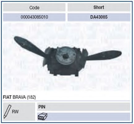 Под рулевой переключатель MAGNETI MARELLI 000043085010