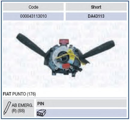 Под рулевой переключатель FIAT/ALFA/LANCIA 183161060