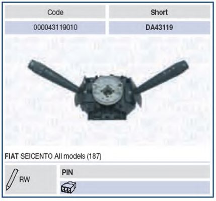 Под рулевой переключатель MAGNETI MARELLI 000043119010
