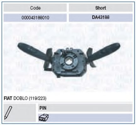 Под рулевой переключатель MAGNETI MARELLI 000043188010