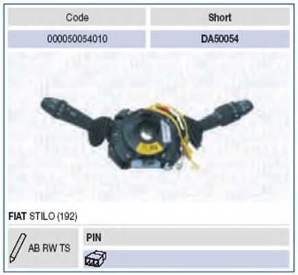 Под рулевой переключатель MAGNETI MARELLI 000050054010