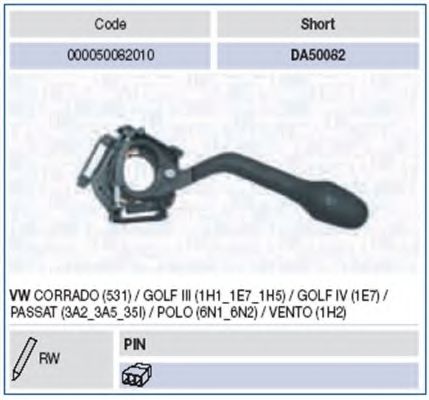 Под рулевой переключатель MAGNETI MARELLI 000050082010