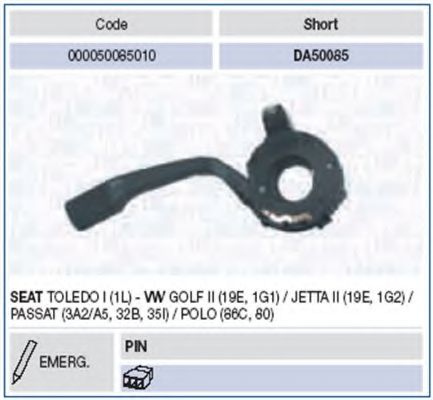 Под рулевой переключатель MAGNETI MARELLI 000050085010