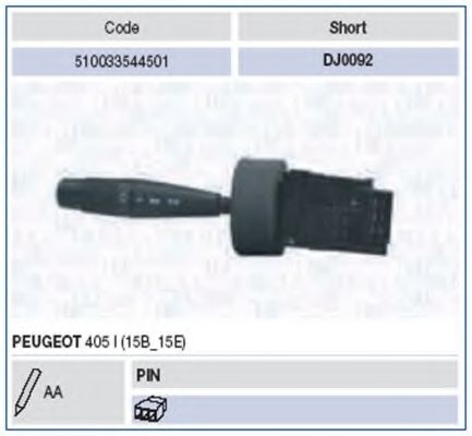 Под рулевой переключатель MAGNETI MARELLI 510033544501