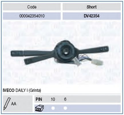Под рулевой переключатель MAGNETI MARELLI 000042354010
