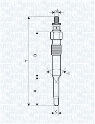 Свеча накаливания MAGNETI MARELLI 062900007304