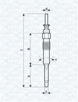 Свеча накаливания MAGNETI MARELLI 062900023304