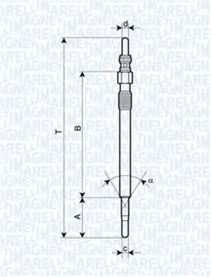 Свеча накаливания MAGNETI MARELLI 062900047304