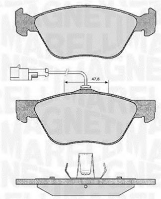 Тормозные колодки MAGNETI MARELLI 363916060101